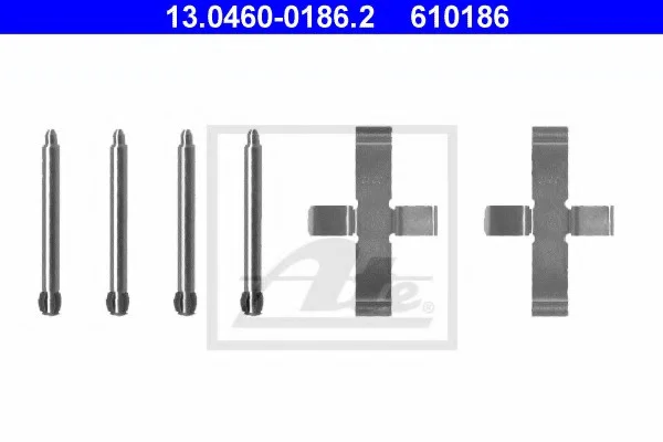 Комплектующие, колодки дискового тормоза ATE 13046001862 (фото 1)