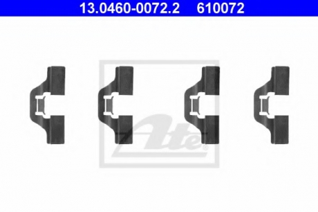 Комплектующие, колодки дискового тормоза ATE 13046000722