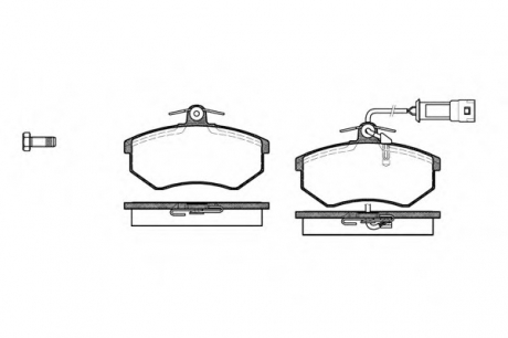 Комплект тормозных колодок, дисковый тормоз REMSA 013402 (фото 1)