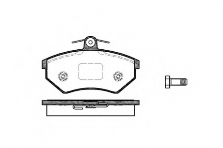 Комплект тормозных колодок, дисковый тормоз REMSA 013440 (фото 1)