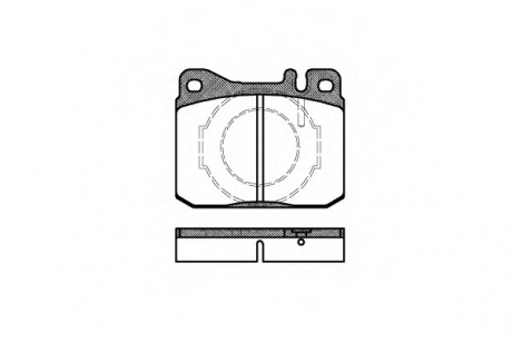 Комплект тормозных колодок, дисковый тормоз REMSA 001040 (фото 1)