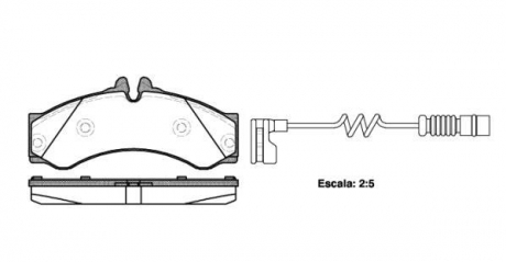 Комплект тормозных колодок, дисковый тормоз REMSA 061412 (фото 1)