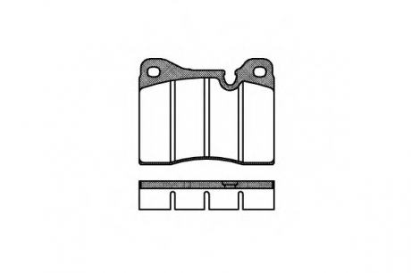 Комплект тормозных колодок, дисковый тормоз REMSA 001130