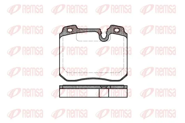 Колодки тормозные дисковые REMSA 037800 (фото 1)