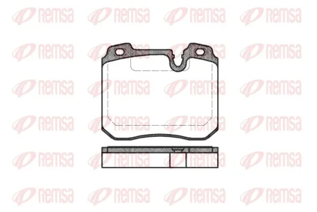 Колодки тормозные дисковые REMSA 037800