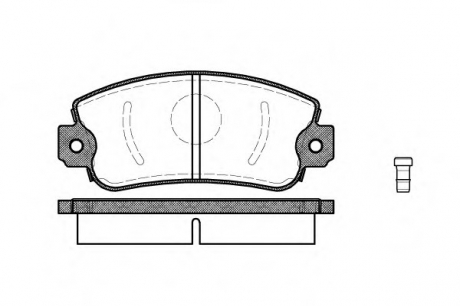 Комплект тормозных колодок, дисковый тормоз REMSA 037202 (фото 1)
