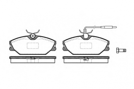 Комплект тормозных колодок, дисковый тормоз REMSA 020812 (фото 1)