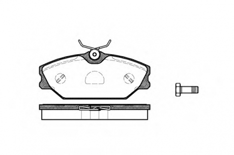 Комплект тормозных колодок, дисковый тормоз REMSA 020800 (фото 1)