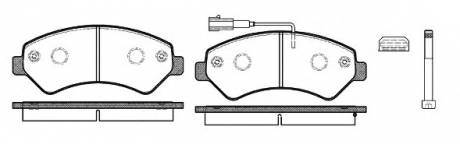 Комплект тормозных колодок, дисковый тормоз REMSA 127512