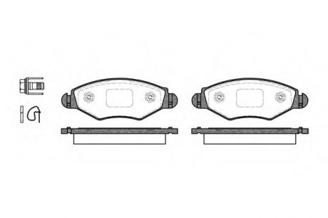 Комплект тормозных колодок, дисковый тормоз REMSA 064320 (фото 1)