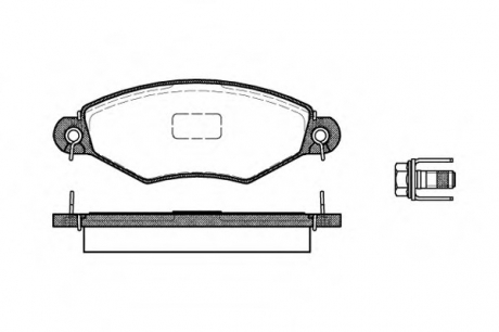 Комплект тормозных колодок, дисковый тормоз REMSA 064310 (фото 1)