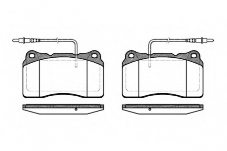 Комплект тормозных колодок, дисковый тормоз REMSA 066614