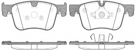 Комплект тормозных колодок, дисковый тормоз REMSA 156000 (фото 1)