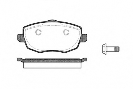 Комплект тормозных колодок, дисковый тормоз REMSA 109900 (фото 1)