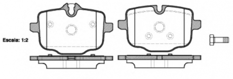 Комплект тормозных колодок, дисковый тормоз REMSA 143300