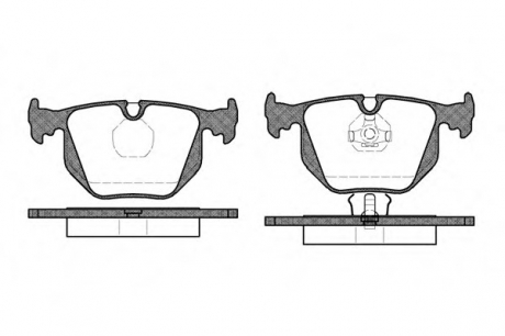 Комплект тормозных колодок, дисковый тормоз REMSA 038100 (фото 1)