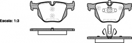 Комплект тормозных колодок, дисковый тормоз REMSA 038170