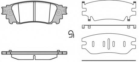 Комплект тормозных колодок, дисковый тормоз REMSA 163600 (фото 1)