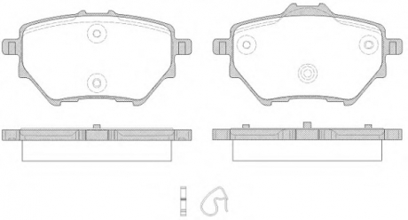 Комплект тормозных колодок, дисковый тормоз REMSA 156200 (фото 1)