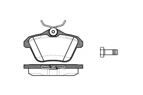 Комплект тормозных колодок, дисковый тормоз REMSA 058110 (фото 1)
