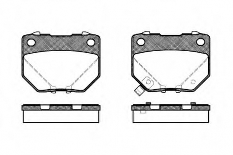 Комплект тормозных колодок, дисковый тормоз REMSA 036521 (фото 1)