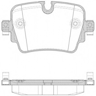 Комплект тормозных колодок, дисковый тормоз REMSA 157200 (фото 1)