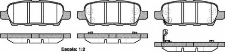 Комплект тормозных колодок, дисковый тормоз REMSA 087621