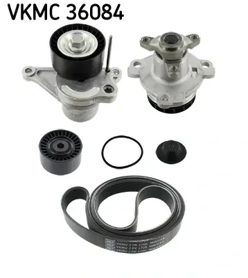 Водяной насос + комплект ручейковых ремней SKF VKMC36084 (фото 1)