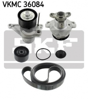 Водяной насос + комплект ручейковых ремней SKF VKMC36084