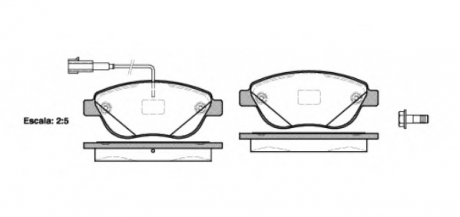 Комплект тормозных колодок, дисковый тормоз REMSA 085912 (фото 1)