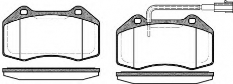 Комплект тормозных колодок, дисковый тормоз REMSA 111312