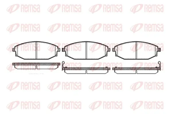 Комплект тормозных колодок, дисковый тормоз REMSA 073402 (фото 1)