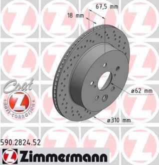 Tarcza ham.LEXUS IS 05- ty│ /SPORT/ ZIMMERMANN 590282452