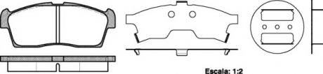 Комплект тормозных колодок, дисковый тормоз REMSA 119900