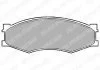 Комплект гальмівних колодок переднього., INFINITI M30 NISSAN 300ZX, BLUEBIRD, CABSTAR, CABSTAR E, CEDRIC, LAUREL, NAVARA, PICK UP, PRAIRIE, SERENA, SILVIA, VANETTE, VANETTE CARGO 1.5-3.0D 12.80- Delphi LP358 (фото 1)