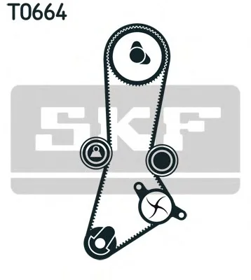 Водяной насос + комплект зубчатого ремня SKF VKMC956602 (фото 1)