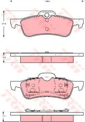 Гальмівні колодки дискові MINI Mini Cooper/Mini One TRW GDB1477 (фото 1)