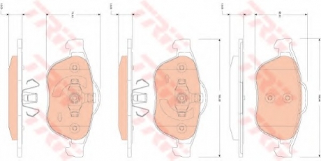 Комплект тормозных колодок, дисковый тормоз TRW GDB1823 (фото 1)