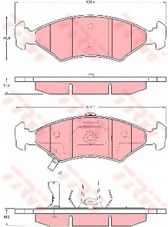 Комплект тормозных колодок, дисковый тормоз TRW GDB3224 (фото 1)