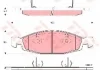 Комплект гальмівних колодок переднього., JEEP CHEROKEE, GRAND CHEROKEE II 2.5-4.7 01.88-09.05 TRW GDB4120 (фото 1)