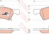 Комплект тормозных колодок переднего., CHRYSLER RAM VAN, VOYAGER III, VOYAGER IV DODGE CARAVAN 2.0-3.8 01.95-07.09 TRW GDB4129 (фото 1)