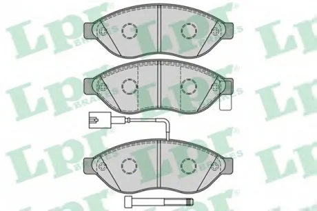Колодки гальмівні дискові передні (+ болти, датчик) Citroen Jumper III/ Fiat Ducato (06-) LPR 05P1287