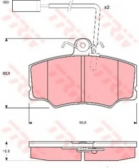 Тормозные колодки дисковые ALFA ROMEO 33 TRW GDB1045