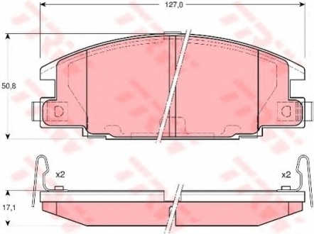 Комплект тормозных колодок, дисковый тормоз TRW GDB3161 (фото 1)