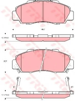 Комплект тормозных колодок, дисковый тормоз TRW GDB3196 (фото 1)
