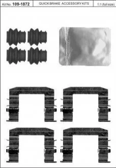 Монтажный комплект дисковых колодок QUICK BRAKE 1091872