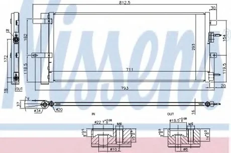 Конденсер кондиціонера NISSENS 940626