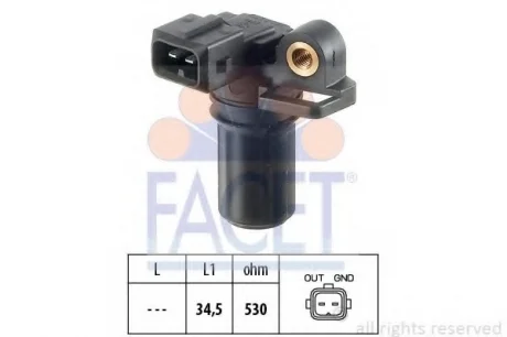 Датчик оборотов коленвала Ford C-Max,Focus 1.8TDCI (90PS)/Transit V184/V347 (9.0323) Facet FACET 90323