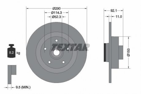 TARCZA HAMULCOWA BRAKE DISCS SZT TEXTAR 92254103