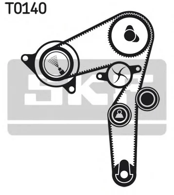Водяной насос + комплект зубчатого ремня SKF VKMC02198 (фото 1)